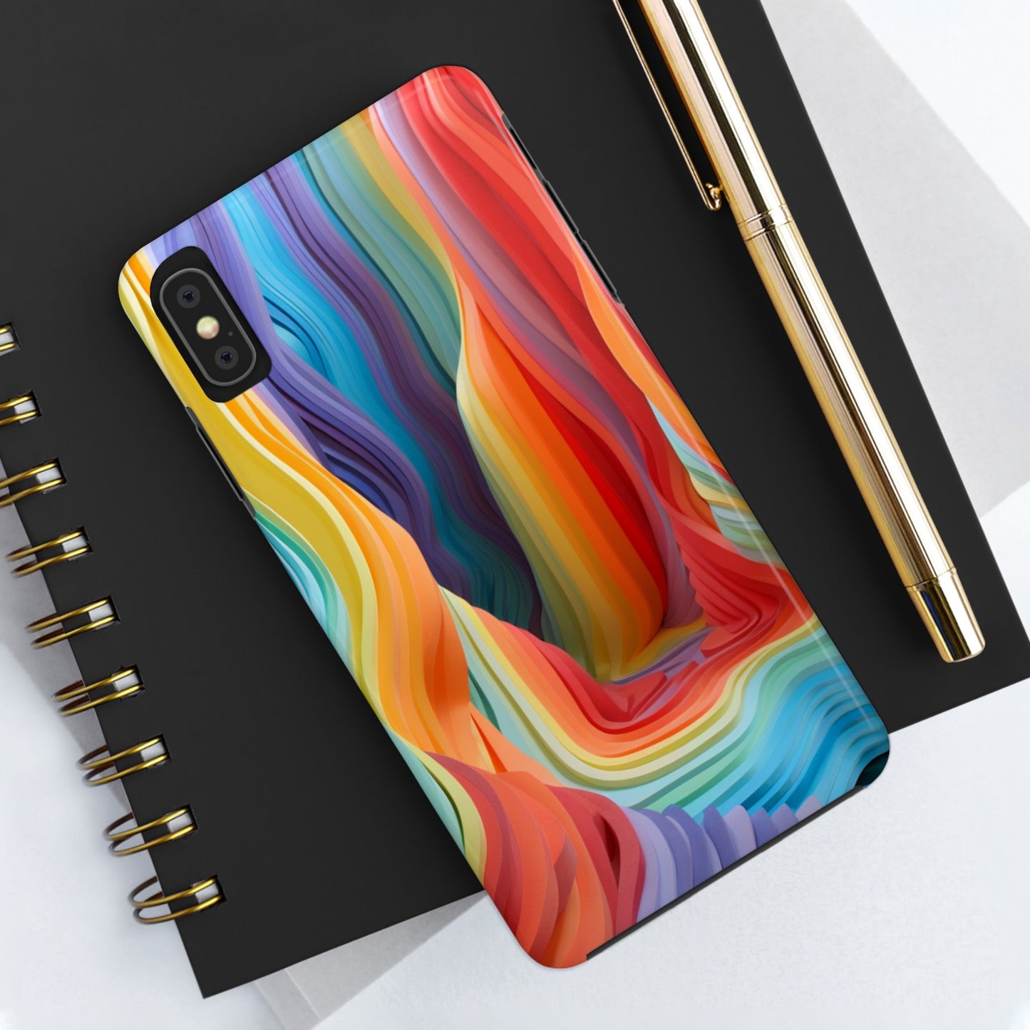 Rainbow Stripes Tough Phone Case