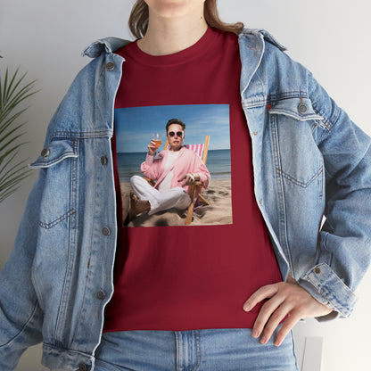 Elon Musk Beach Vibes Unisex Heavy Cotton Tee