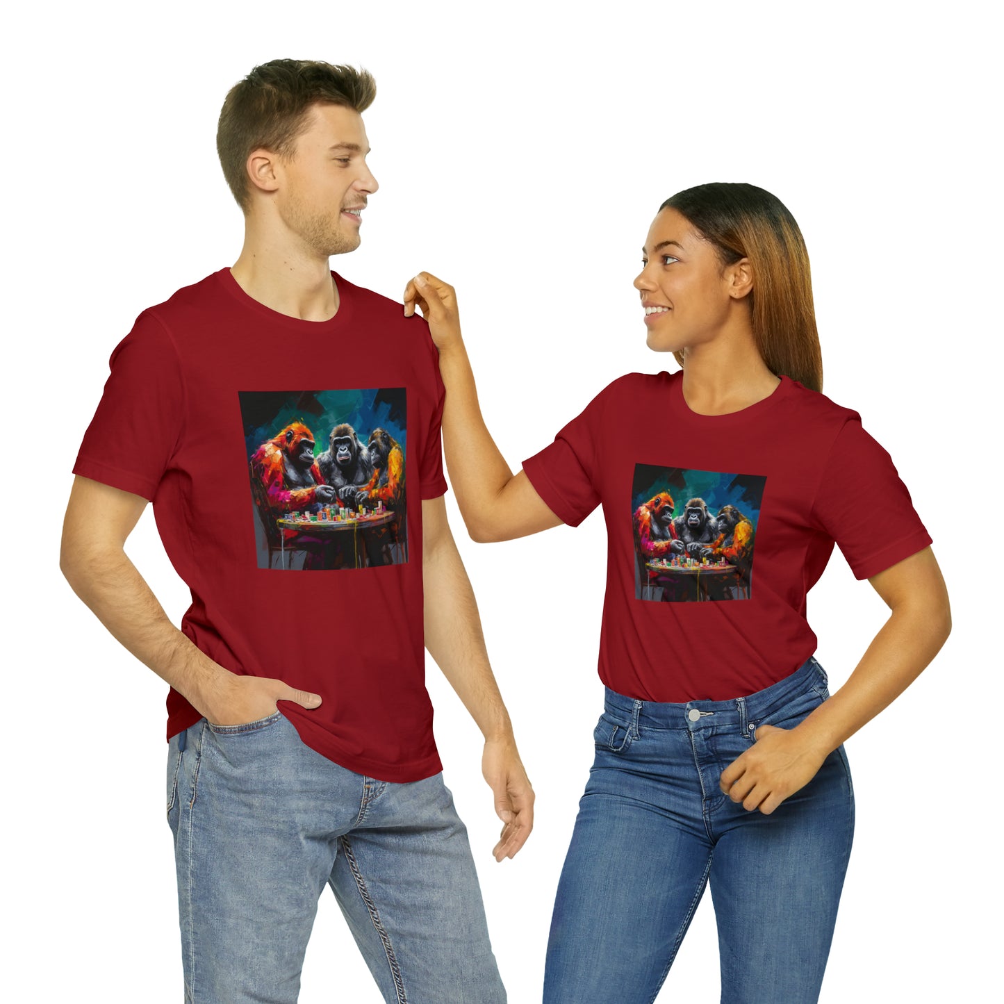 Gorilla Poker Showdown Tee - Unisex Jersey Short Sleeve