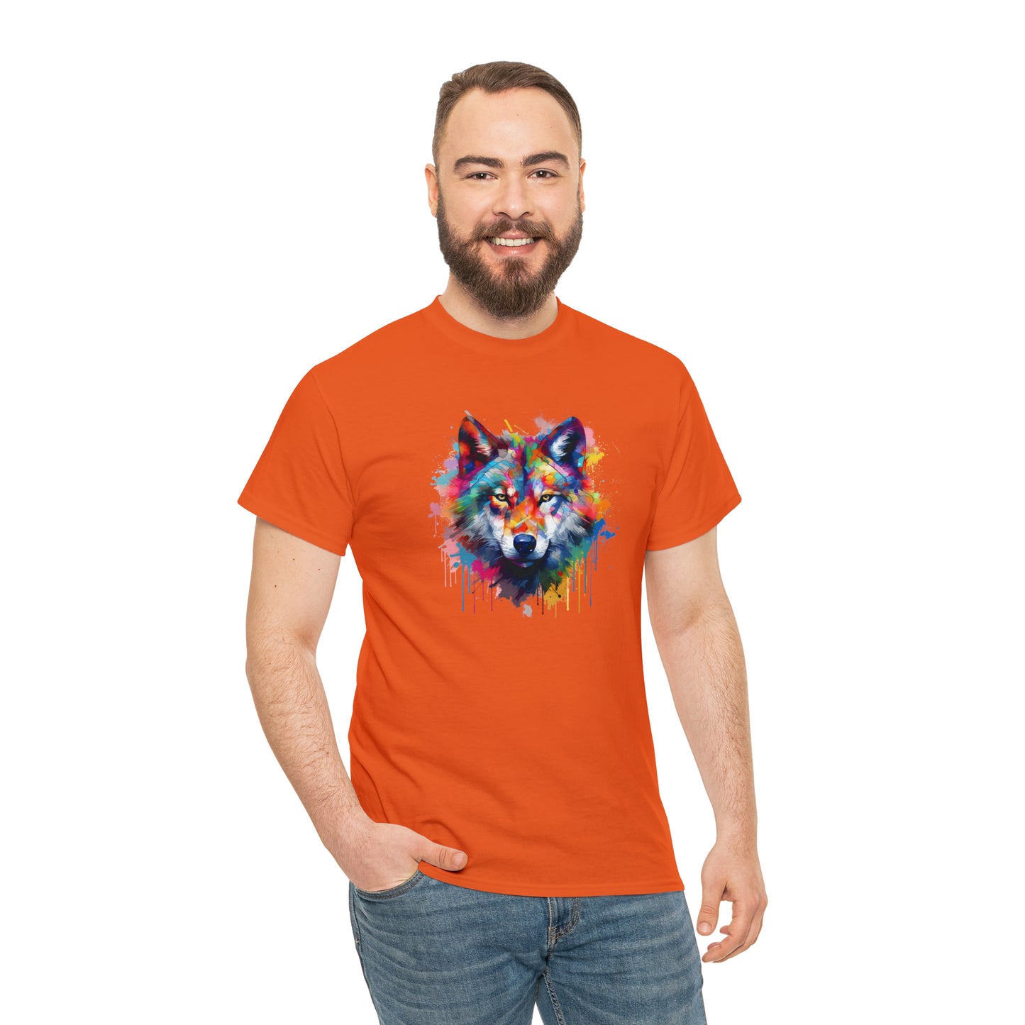 Wolf Abstract Unisex Heavy Cotton Tee