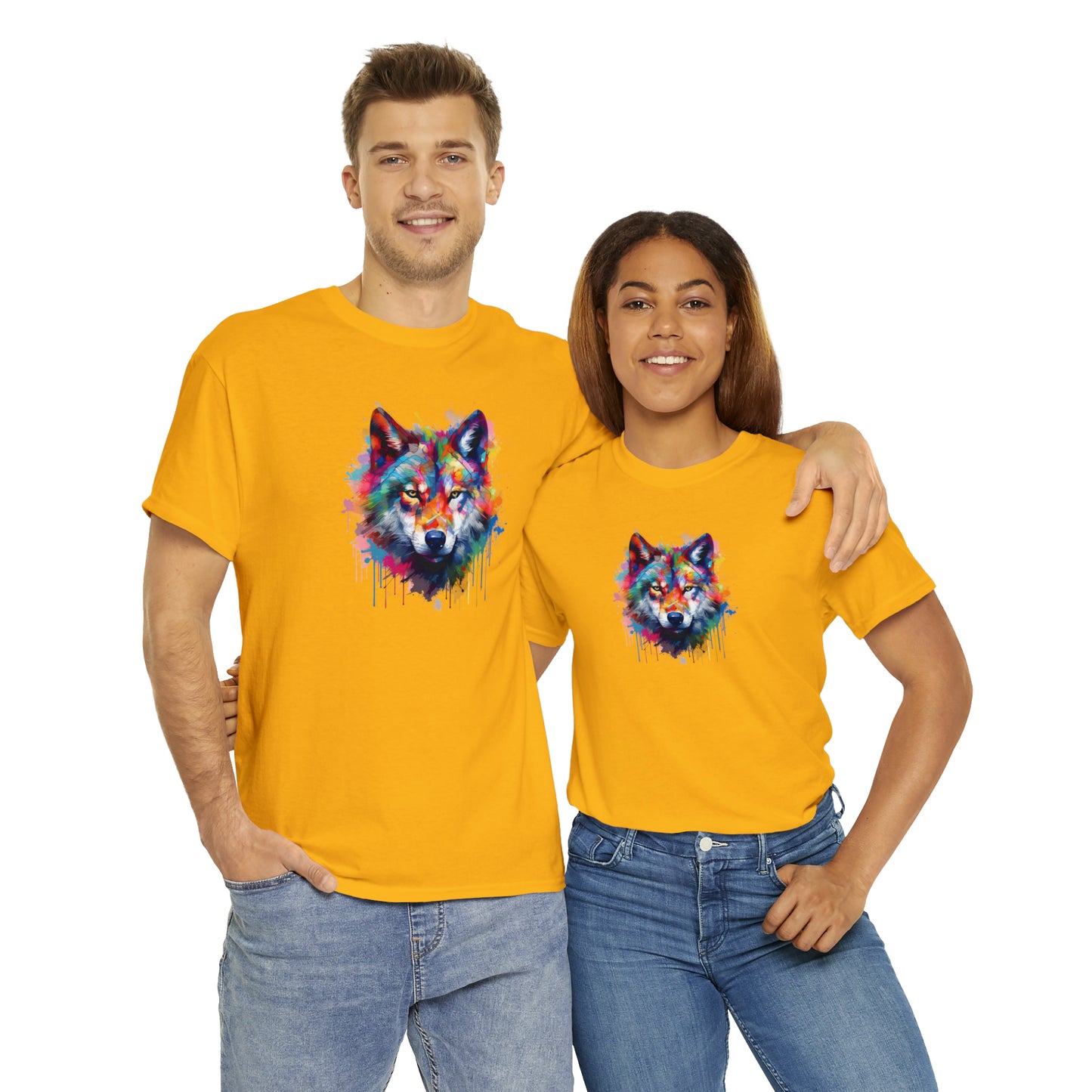 Wolf Abstract Unisex Heavy Cotton Tee