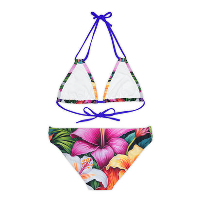 Floral Paradise Strappy Bikini Set