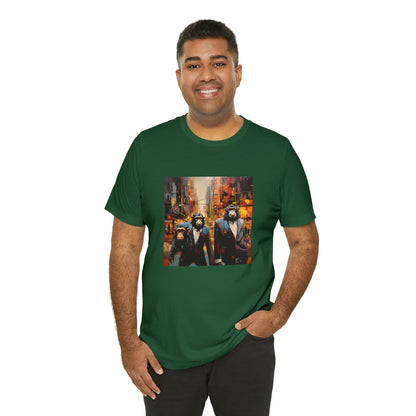 Apes in the City - Abstract Unisex Jersey Short Sleeve Tee