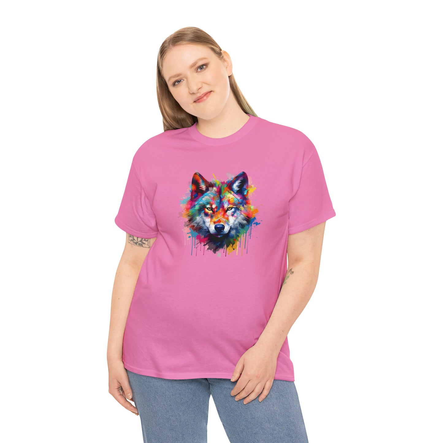 Wolf Abstract Unisex Heavy Cotton Tee