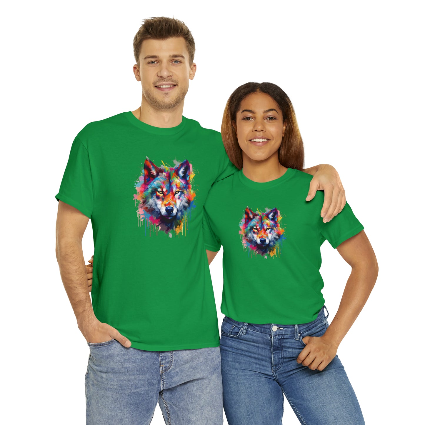 Wolf Abstract Unisex Heavy Cotton Tee