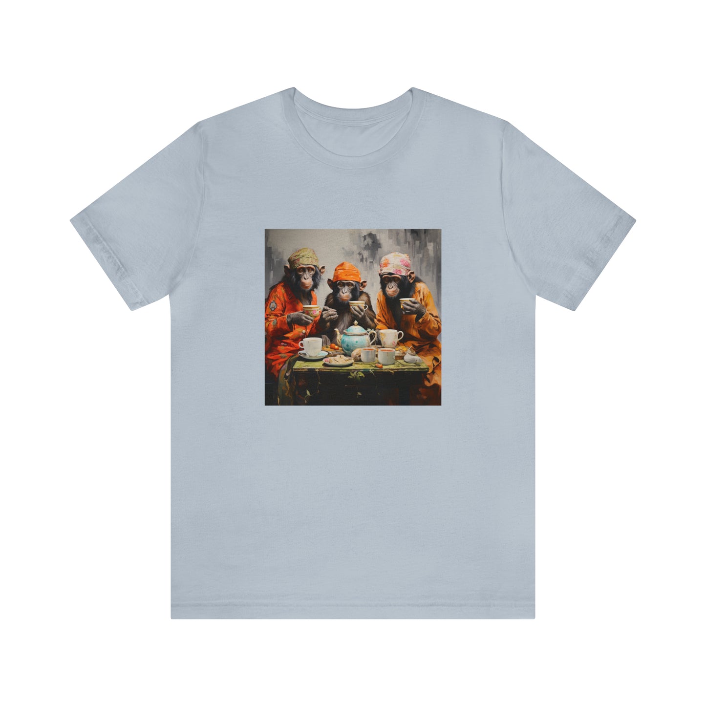 Sophisticated Monkey Tea Party Unisex Jersey Tee