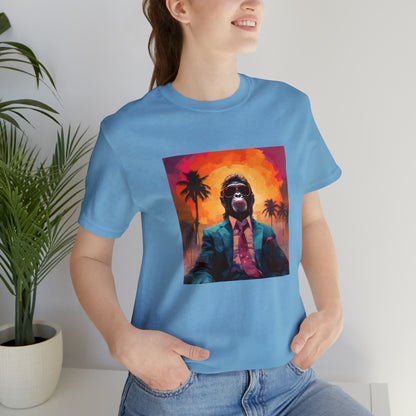 Miami Sunset Monkey Unisex Jersey Tee