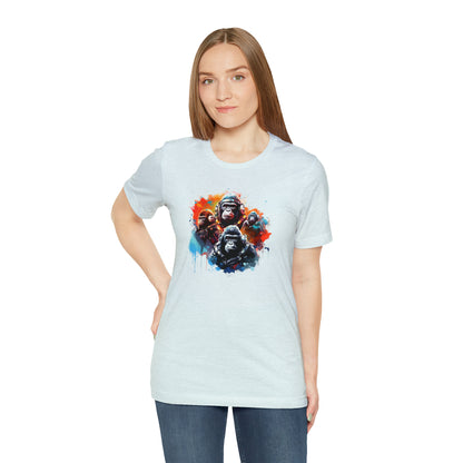 Gorillas in Space Unisex Jersey Short Sleeve Tee