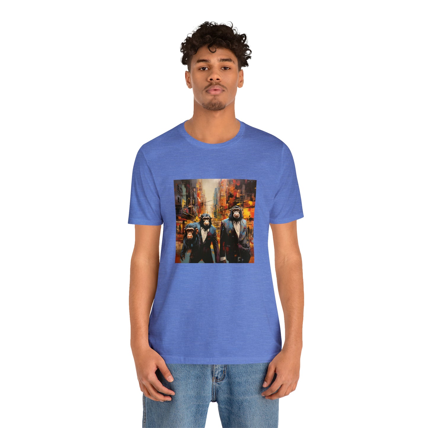 Apes in the City - Abstract Unisex Jersey Short Sleeve Tee