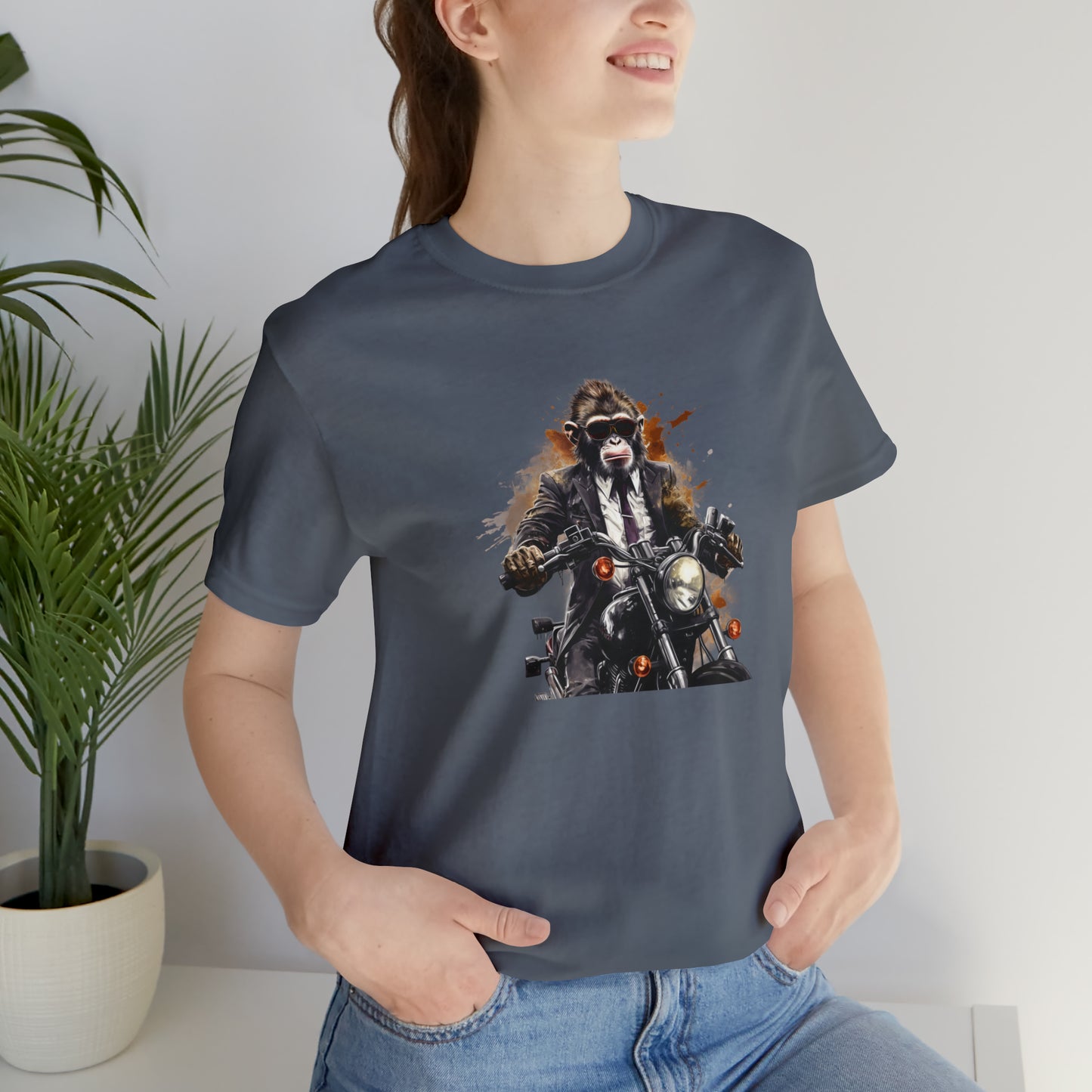 Monkey in Suit: The Gun-Toting Biker Tee