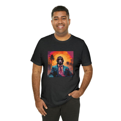 Miami Sunset Monkey Unisex Jersey Tee