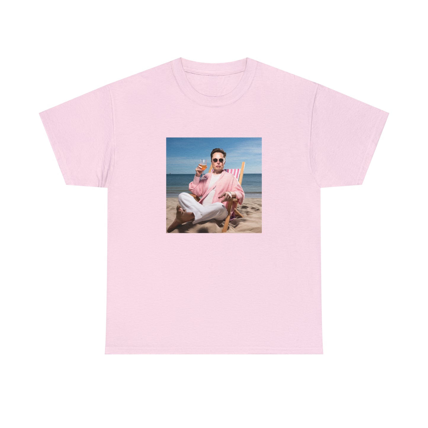 Elon Musk Beach Vibes Unisex Heavy Cotton Tee