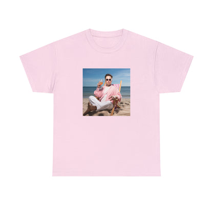 Elon Musk Beach Vibes Unisex Heavy Cotton Tee