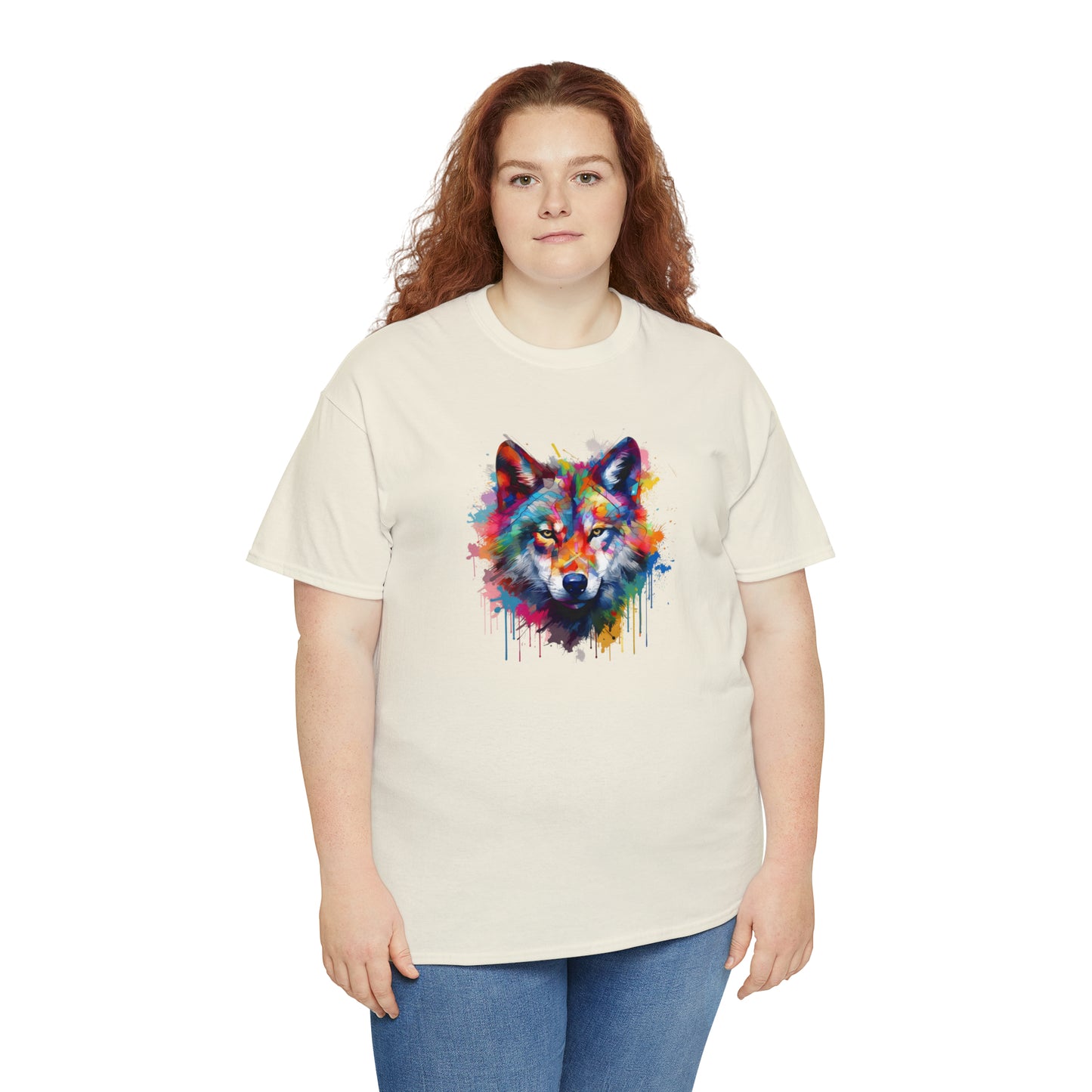 Wolf Abstract Unisex Heavy Cotton Tee