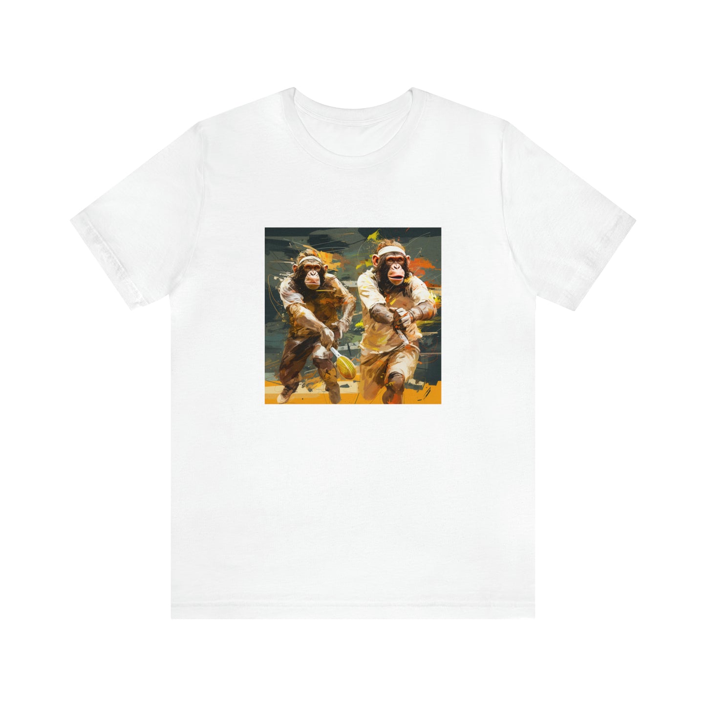 Monkey Tennis Match Unisex Jersey Short Sleeve Tee