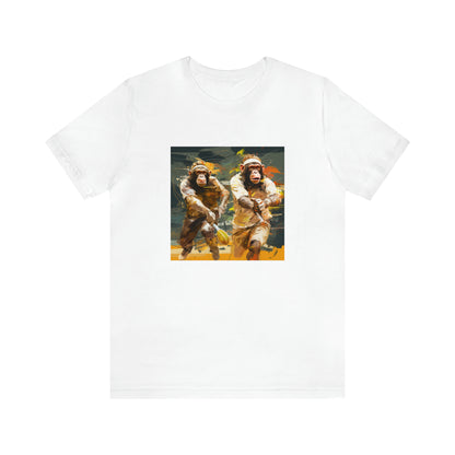 Monkey Tennis Match Unisex Jersey Short Sleeve Tee