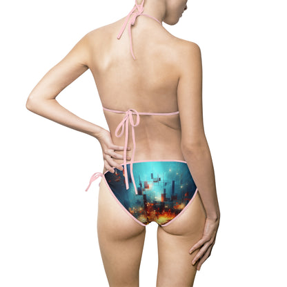 Electric Abstract Women's Bikini Swimsuit