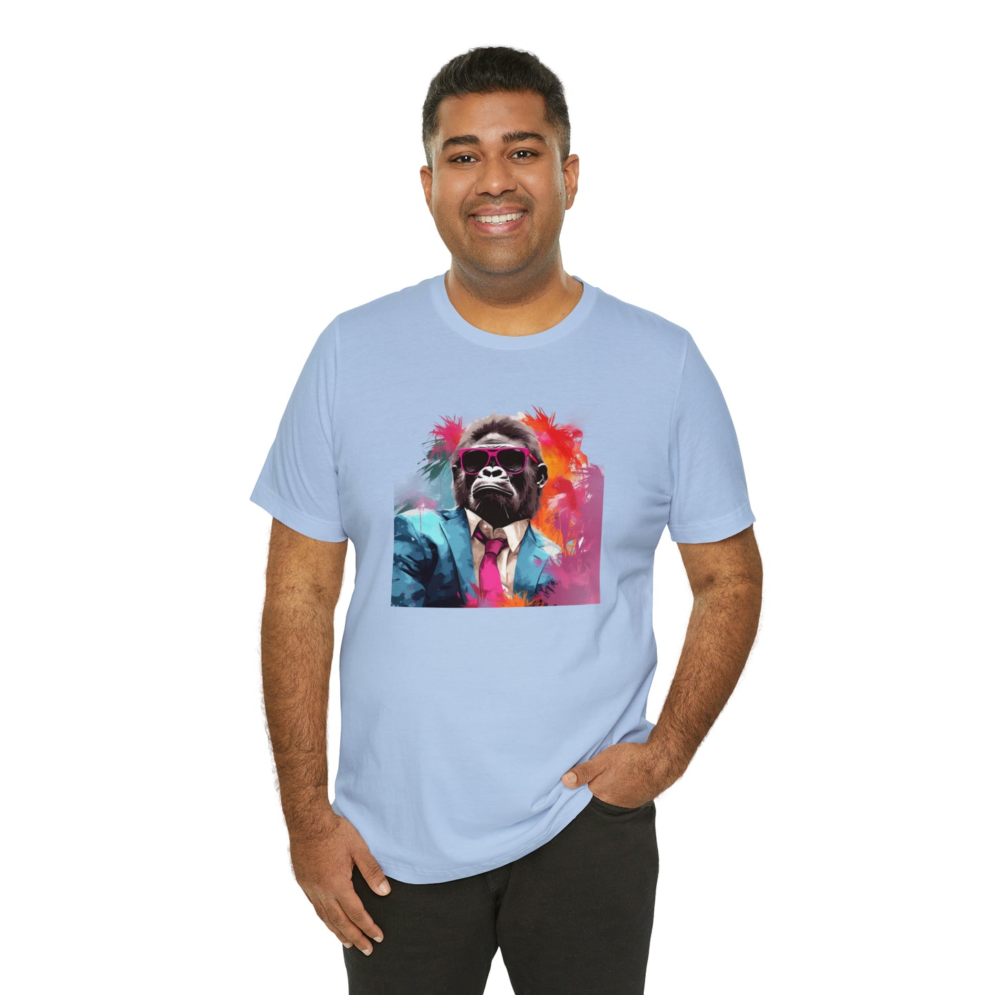 Miami Vice Gorilla - Unisex Jersey Short Sleeve Tee