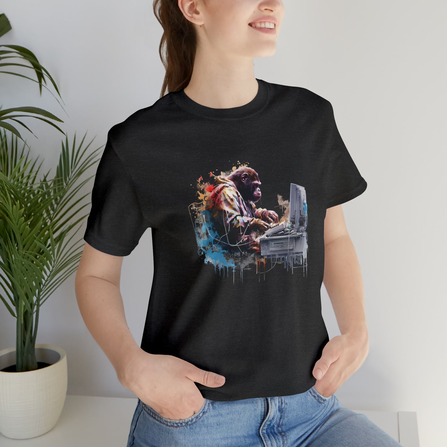 Ape Fixing Computer Unisex Tee