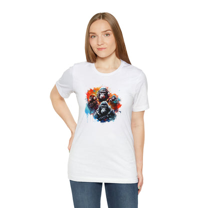 Gorillas in Space Unisex Jersey Short Sleeve Tee