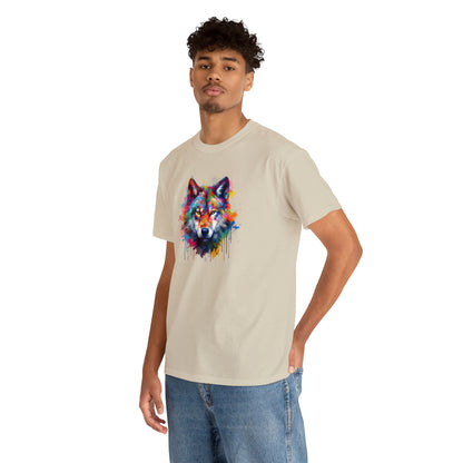 Wolf Abstract Unisex Heavy Cotton Tee