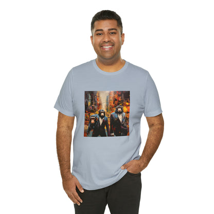 Apes in the City - Abstract Unisex Jersey Short Sleeve Tee