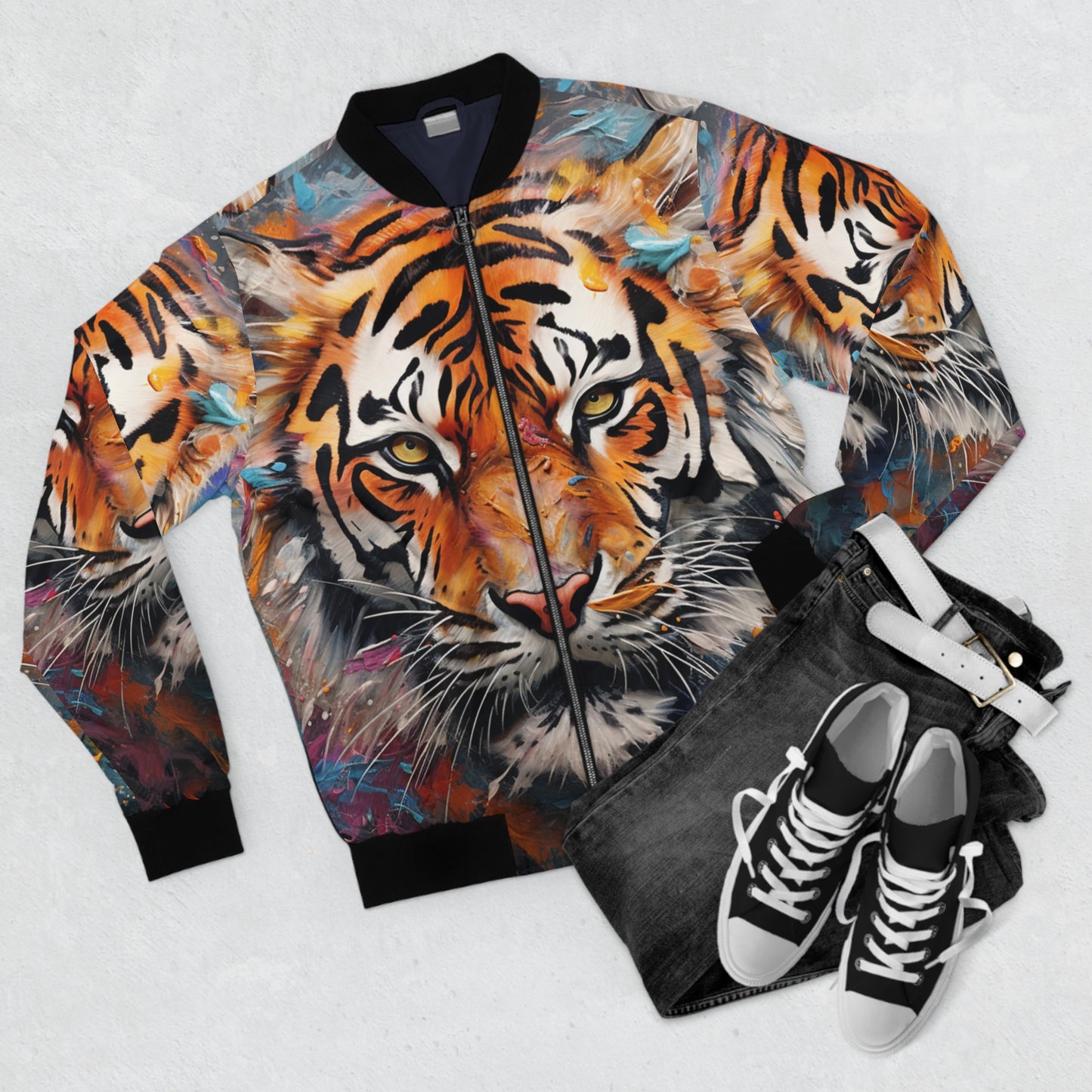 Tiger Abstract Men's Bomber Jacket