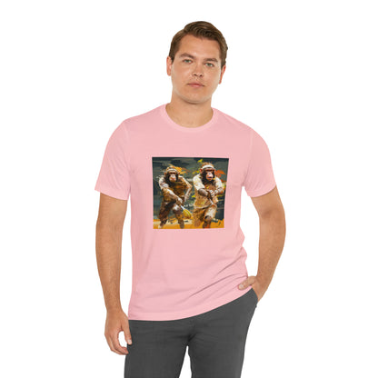 Monkey Tennis Match Unisex Jersey Short Sleeve Tee