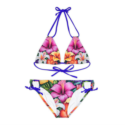 Floral Paradise Strappy Bikini Set