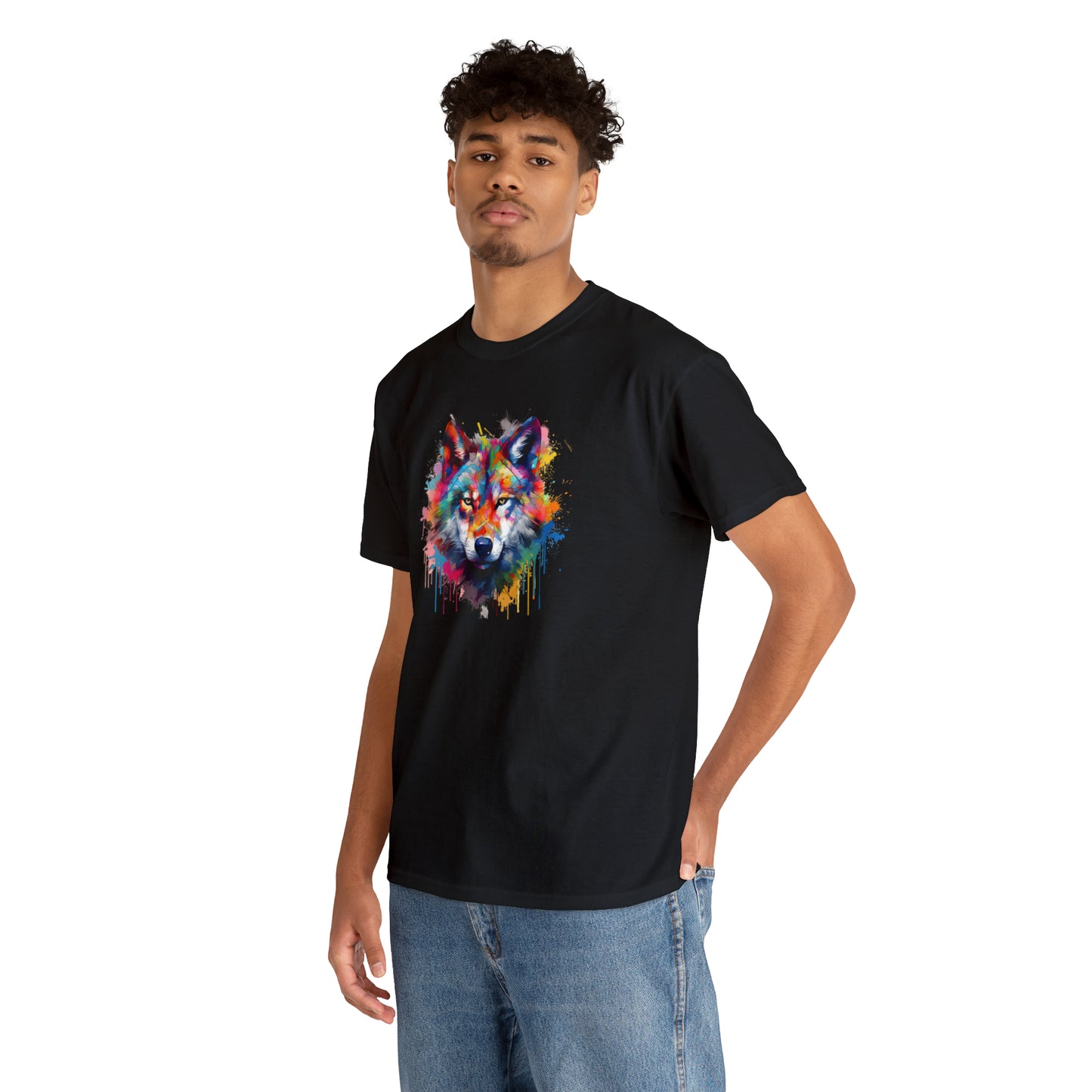 Wolf Abstract Unisex Heavy Cotton Tee