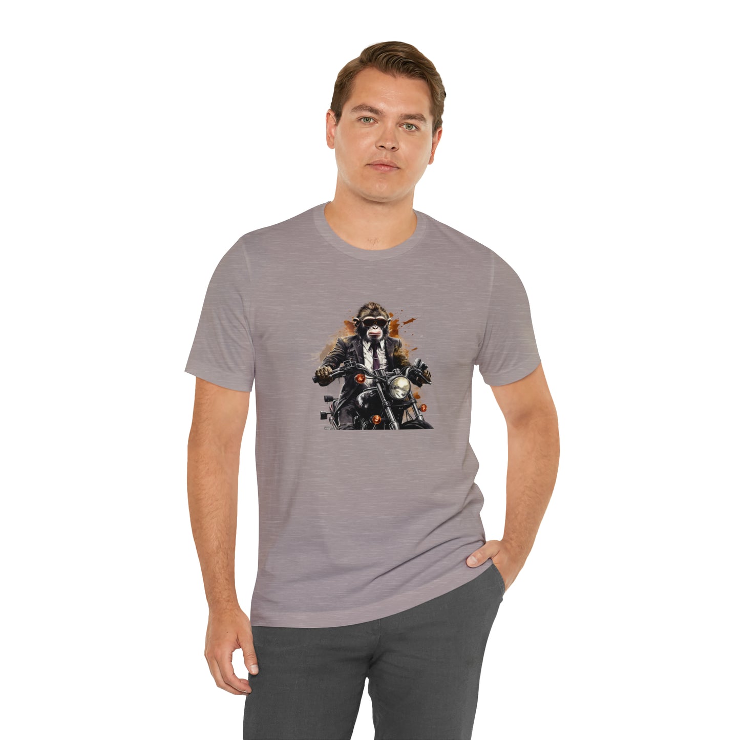 Monkey in Suit: The Gun-Toting Biker Tee