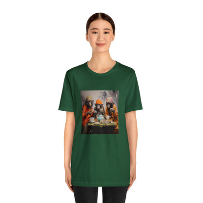 Sophisticated Monkey Tea Party Unisex Jersey Tee