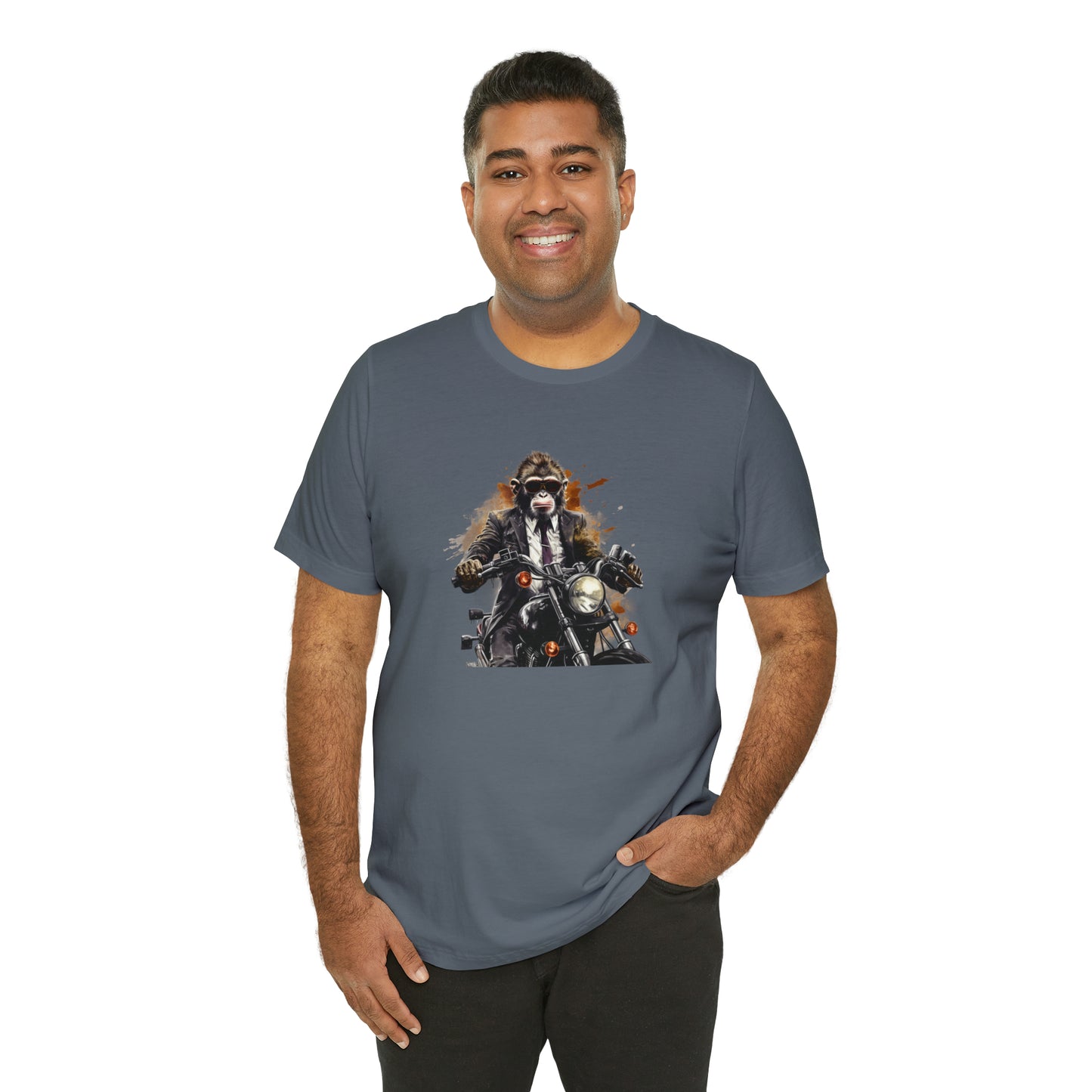 Monkey in Suit: The Gun-Toting Biker Tee