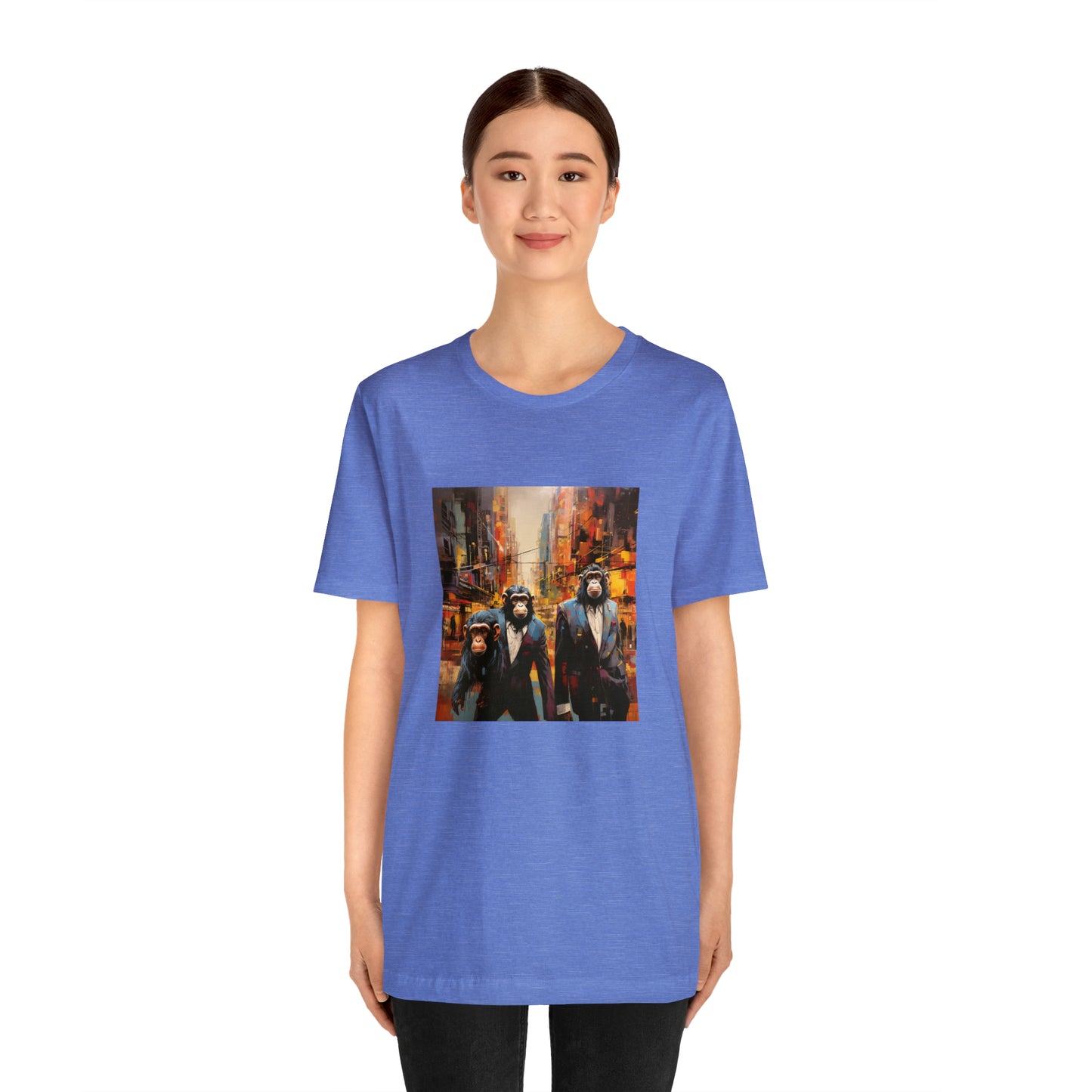 Apes in the City - Abstract Unisex Jersey Short Sleeve Tee