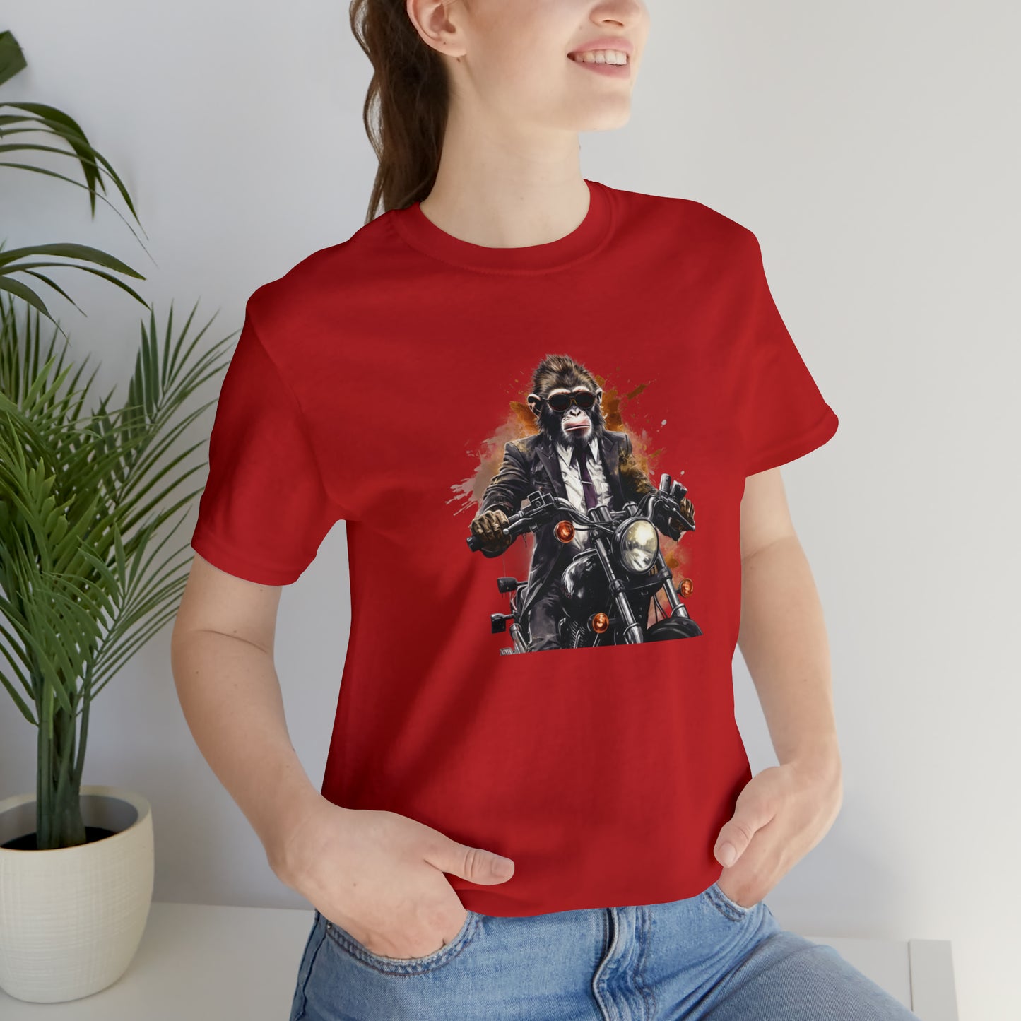 Monkey in Suit: The Gun-Toting Biker Tee