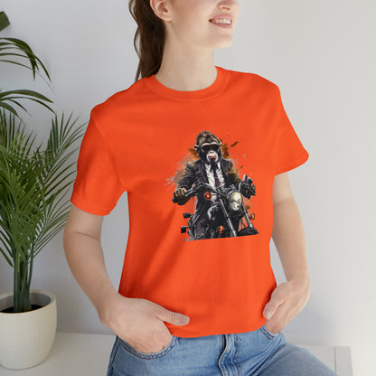 Monkey in Suit: The Gun-Toting Biker Tee