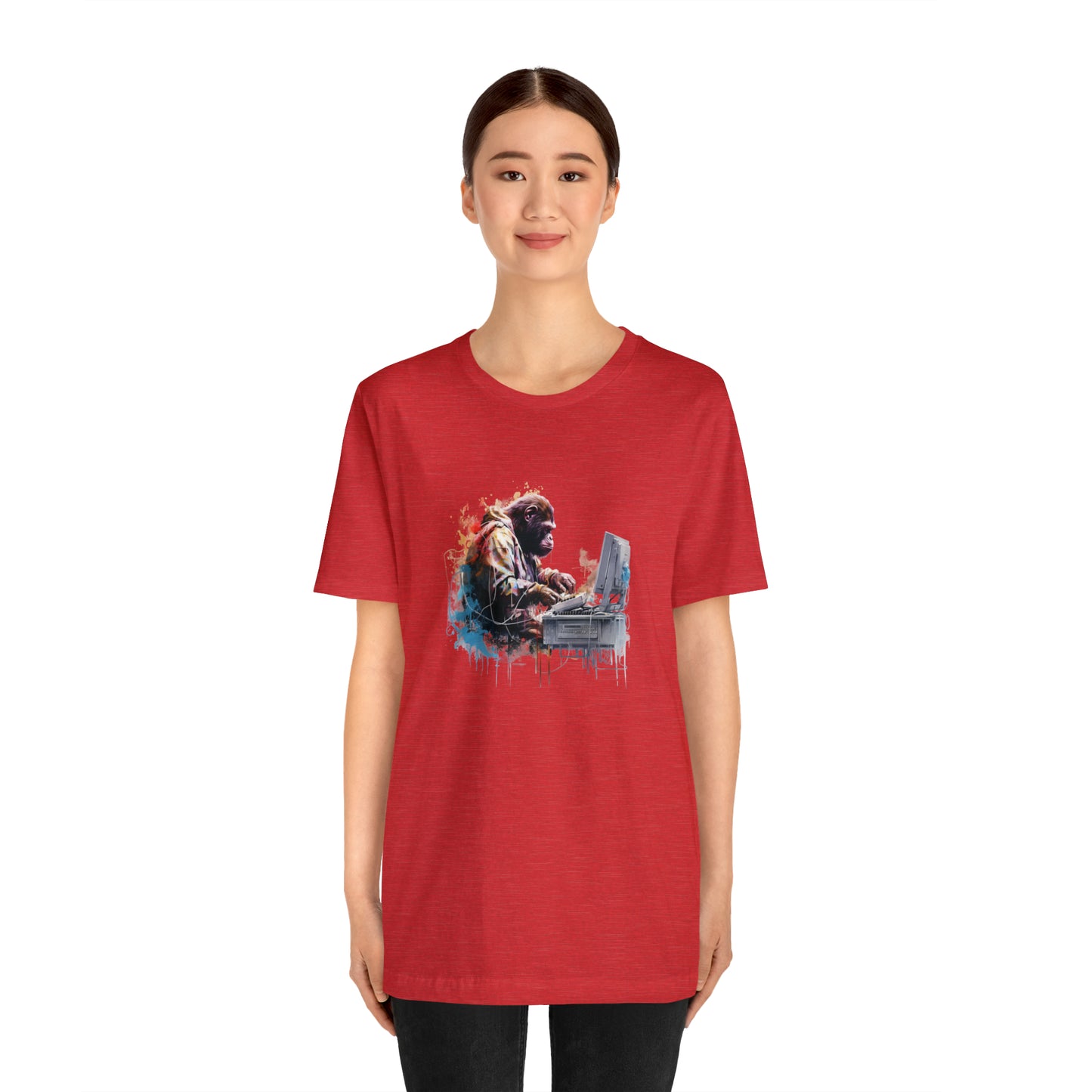 Ape Fixing Computer Unisex Tee