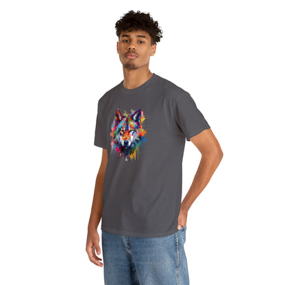 Wolf Abstract Unisex Heavy Cotton Tee