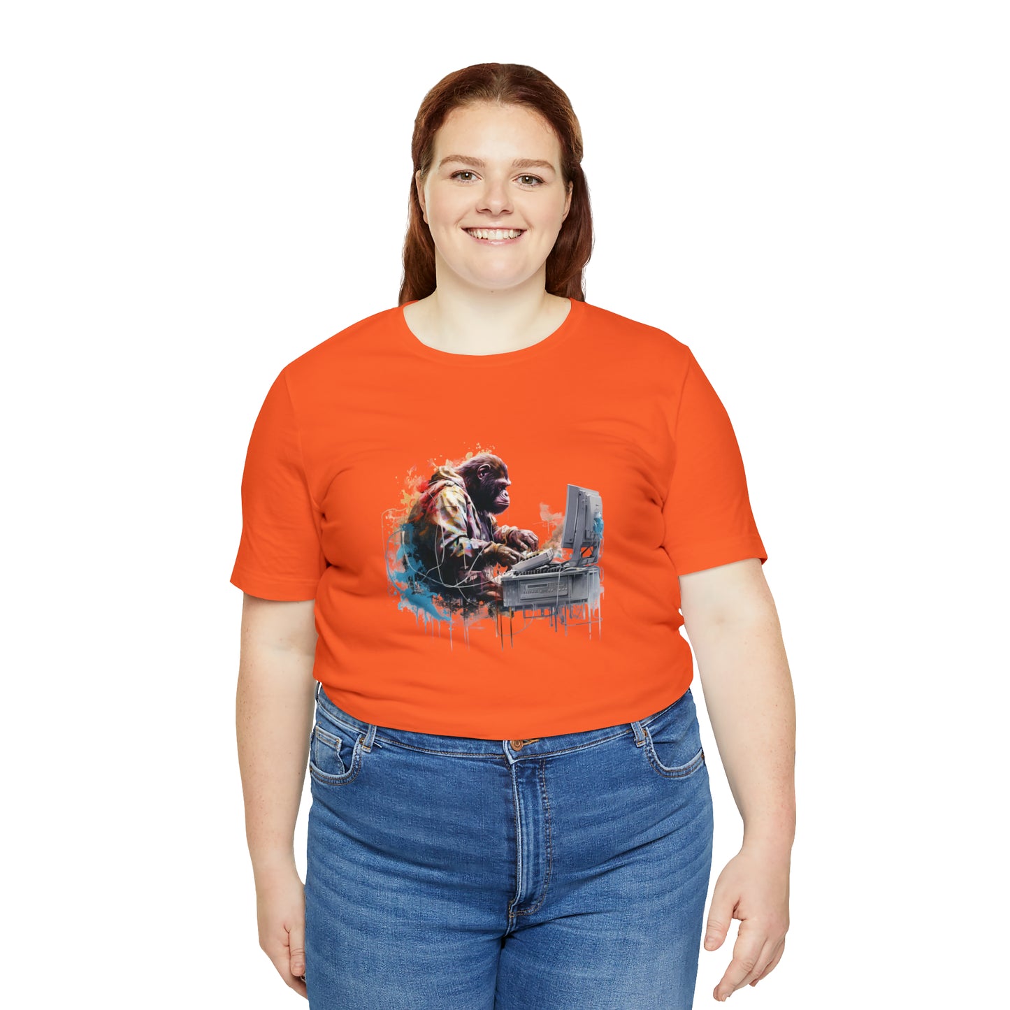 Ape Fixing Computer Unisex Tee