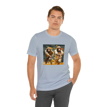 Monkey Tennis Match Unisex Jersey Short Sleeve Tee