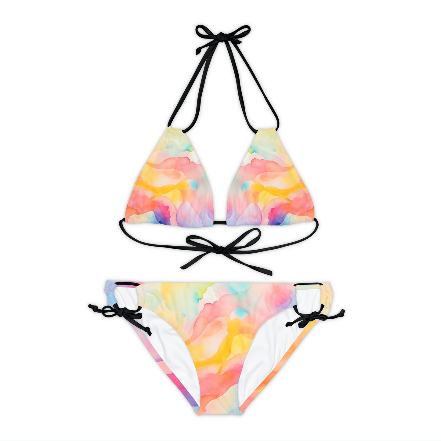 Watercolor Strappy Bikini Set