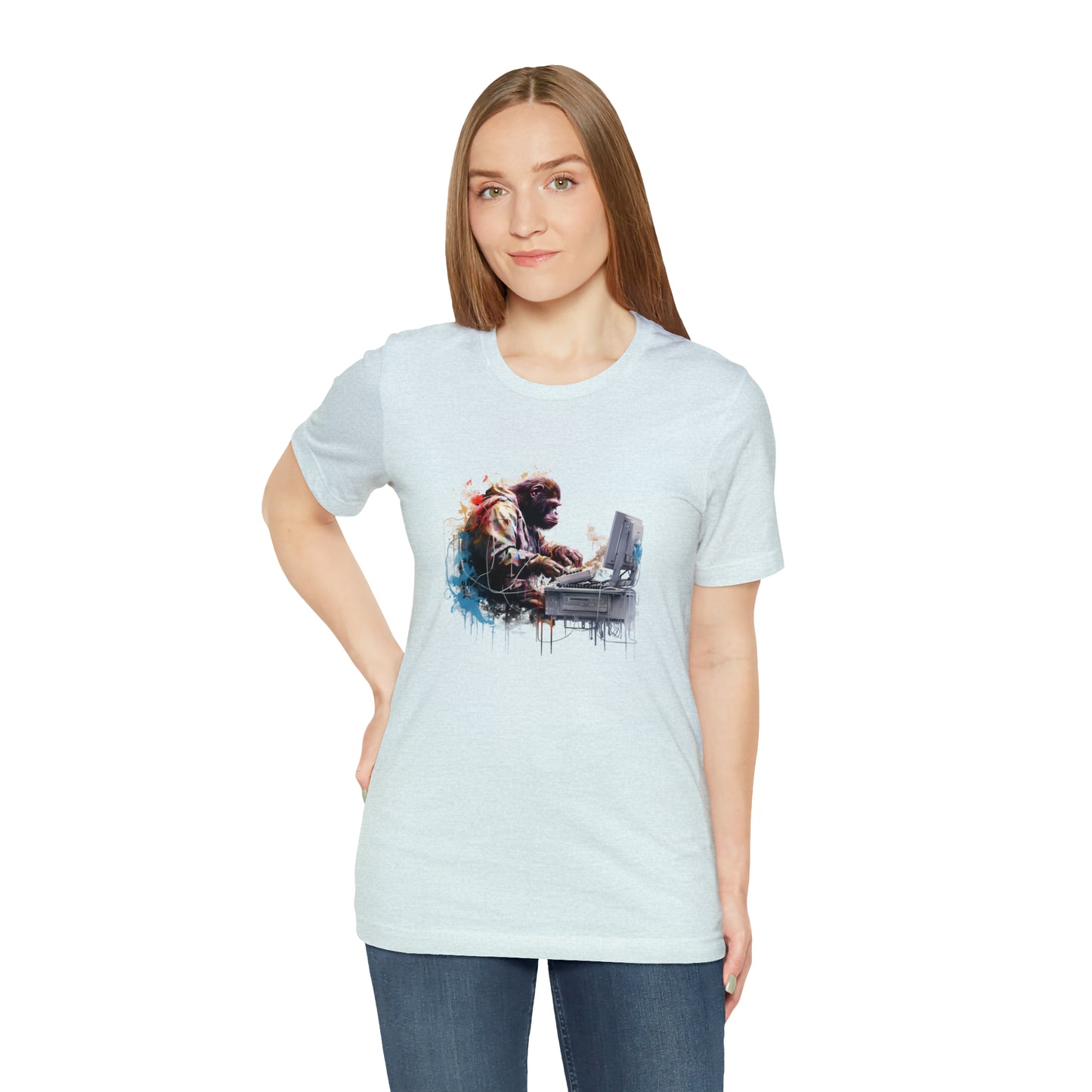 Ape Fixing Computer Unisex Tee