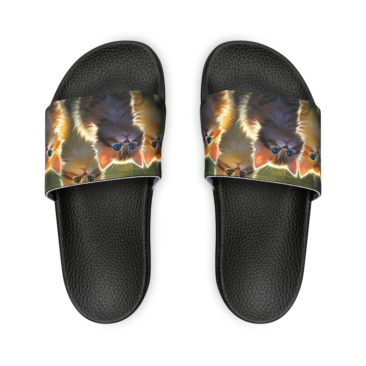 Youth PU Slide Sandals - Kittens