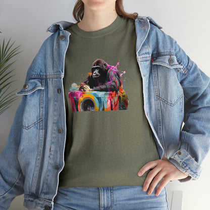 Gorilla Doing Laundry Unisex Heavy Cotton Tee