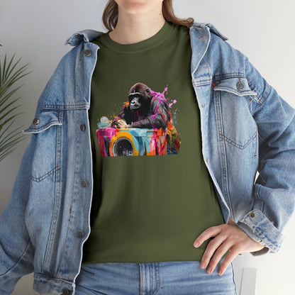 Gorilla Doing Laundry Unisex Heavy Cotton Tee