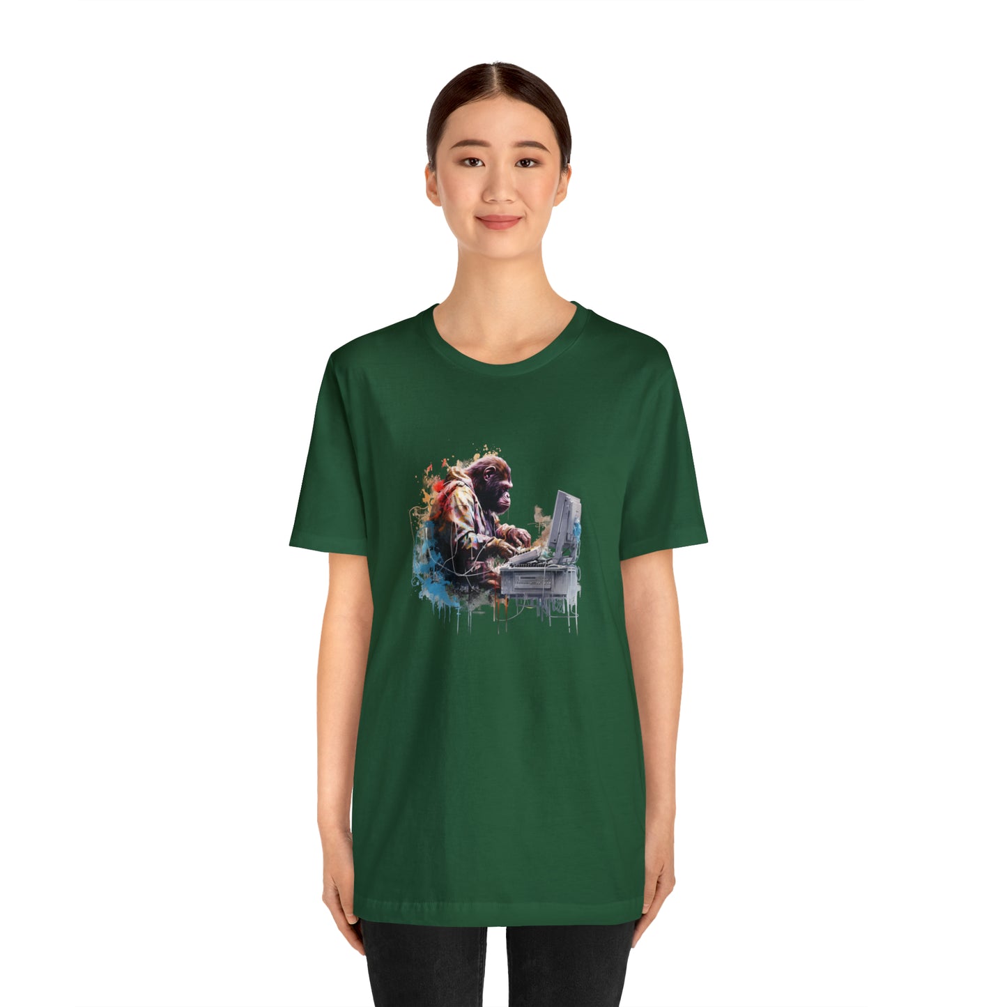 Ape Fixing Computer Unisex Tee