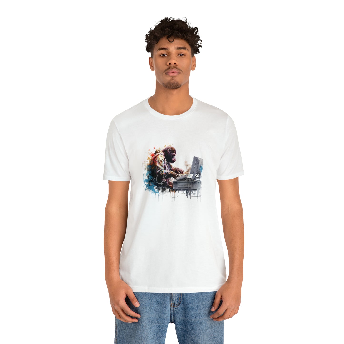 Ape Fixing Computer Unisex Tee