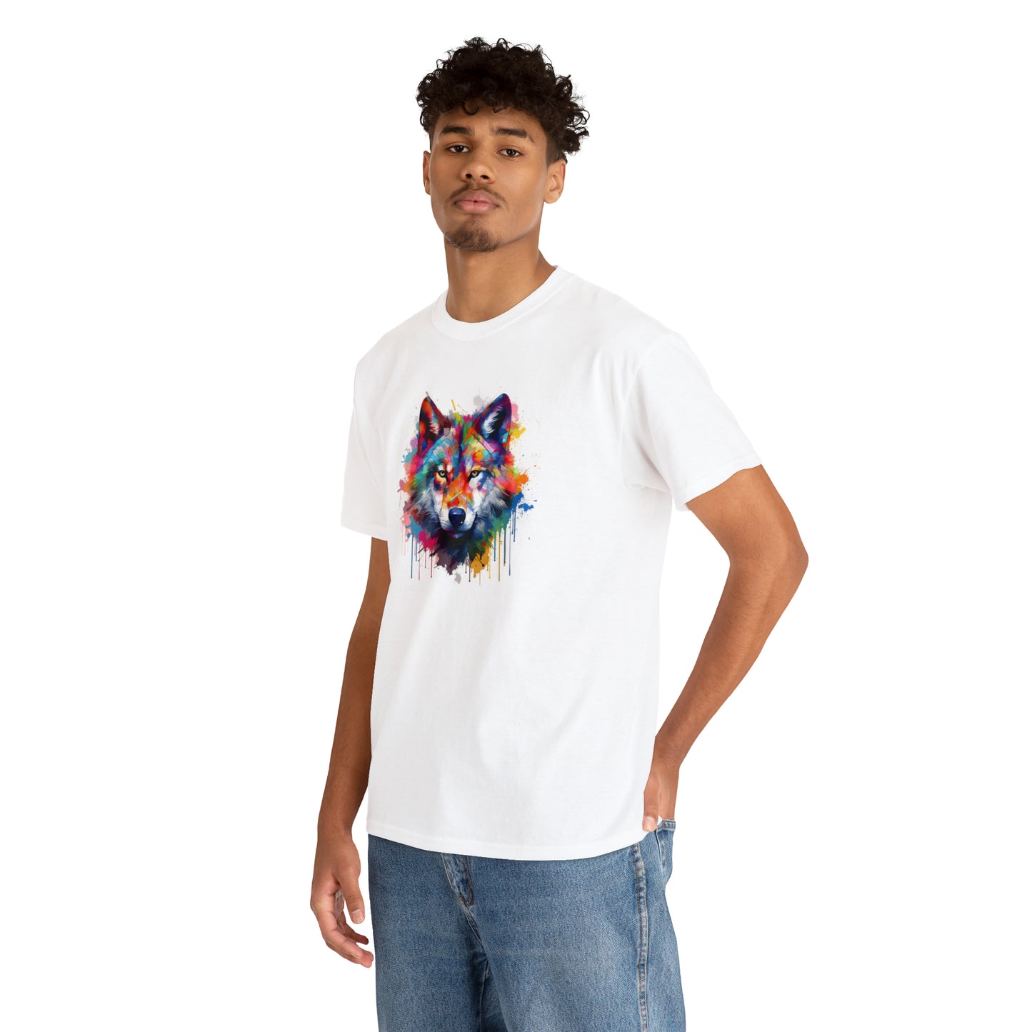 Wolf Abstract Unisex Heavy Cotton Tee