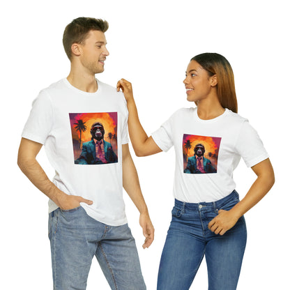 Miami Sunset Monkey Unisex Jersey Tee