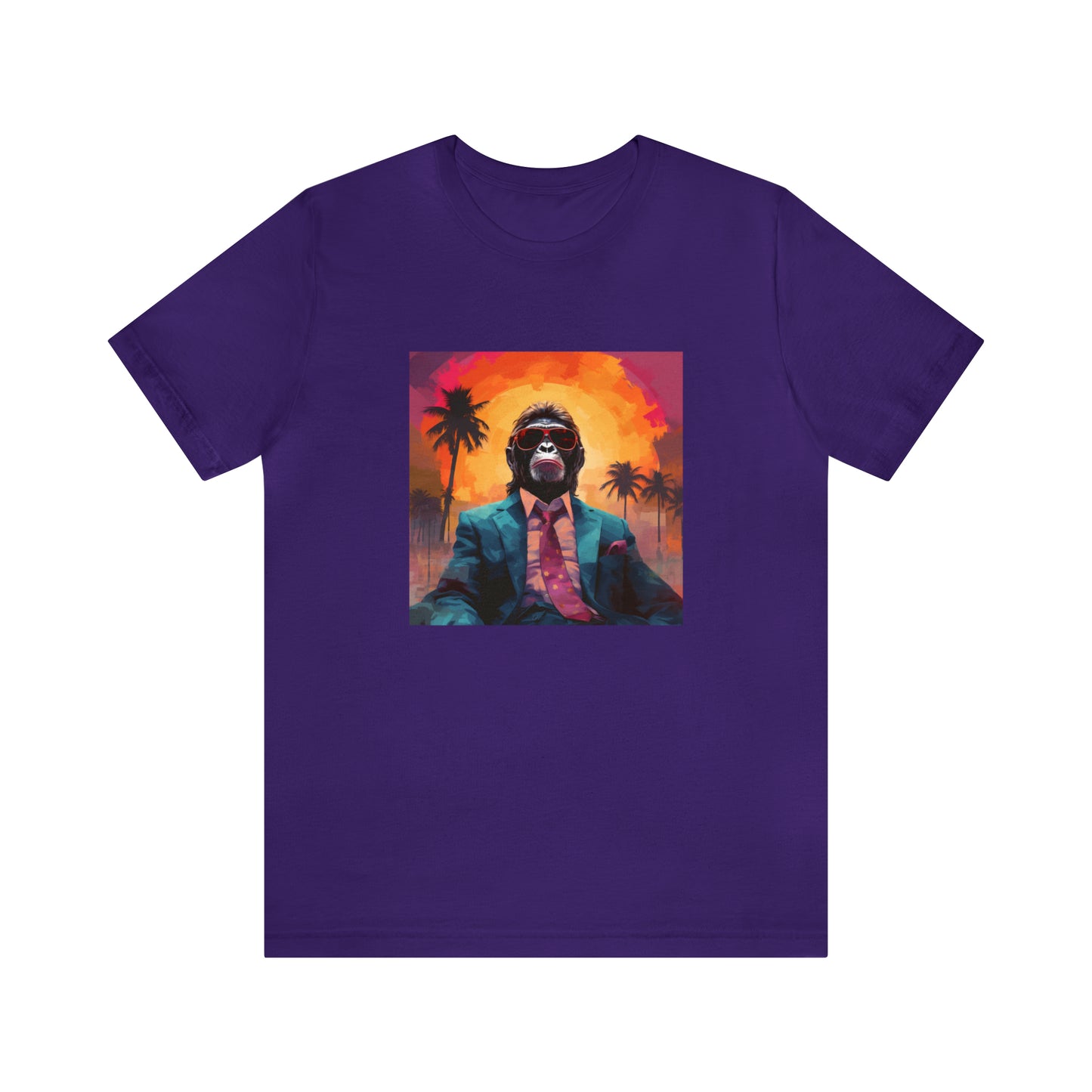 Miami Sunset Monkey Unisex Jersey Tee